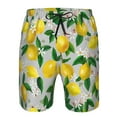 thumbnail image 4 of Disketp Men'S Swim Trunks Hawaiian Breathable Surf Beach Swimsuits Mesh Lining Beach Shorts With Pockets-Lemon Seamless Pattern Oil Painting Effect, 4 of 9