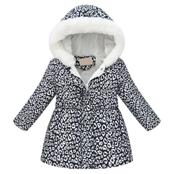 newwalpole Girls Winter Warm Dress Coat Fleece Lined Jacket Fuzzy Hooded Long Down Kids Windproof Overcoat Outerwear OTHER for Size 7-8 Years