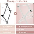 thumbnail image 3 of Clothes Drying Rack, 3-Tier Laundry Drying Rack for Clothes, Expandable Metal Clothing Dryer, Collapsible Towel Rack, Air Drying Rack, White, 3 of 15