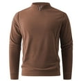 thumbnail image 2 of pstuiky camisetas de manga larga para hombre, Suéter de punto cálido de color sólido de moda informal para hombre, manga larga, top redondo tops de invierno para hombre l, 2 of 6
