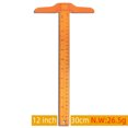 thumbnail image 3 of CAROOTU 30cm / 12" en Plastique T-Carré Règle Métrique Cm / Pouce Double Échelle Latérale T en Forme de Règle Outil de Mesure, 3 of 7