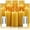 Gold, variant on Flickering Flameless Candles,Battery Operated Real Wax LED Pillar Candles with Remote Control and Timer,with Embedded Star String,Set of 9 (Black)