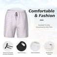 thumbnail image 6 of Picia Kawaii Cat Paw pattern Mens Swim Trunks with Compression Liner Stretch Beach Shorts Quick Dry with Zipper Pockets No-Chafing Board Shorts-Small, 6 of 9