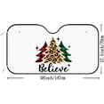 thumbnail image 3 of Car Windshield Sun Shade Merry Christmas New Year Spring Believe Sun Visor Protector Foldable Cover For Car Truck SUV Van Women Men 51x27.5inch Keep Vehicle Cool, 3 of 5