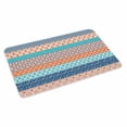 thumbnail image 2 of Teal Orange Striped Door Mat&nbsp;Indoor Outdoor Entrance, Non Slip Rug for Kitchen Bathroom Entryway Rug, Boho Modern Geometric Abstract Art Washable Doormat Floor Mat 24x36 Inch, 2 of 8