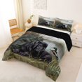 thumbnail image 2 of Homewish Vintage Labrador Retriever Full Size Comforter Sets,Rustic Mallard Duck Bedding Comforter Set,Green Black,Black Reversible,3-Piece,1 Comforter and 2 Pillowcases, 2 of 7