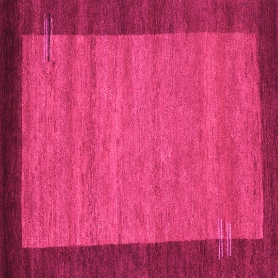 Ahgly Company Indoor Square Abstract Pink Contemporary Area Rugs, 4' Square