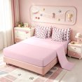 thumbnail image 3 of Manfei Classic Fashion Bowknot 7 Pieces Full Size Bedding Sets,American Rugby Print Full Size Bed in a Bag,Pink Reversible, 3 of 7