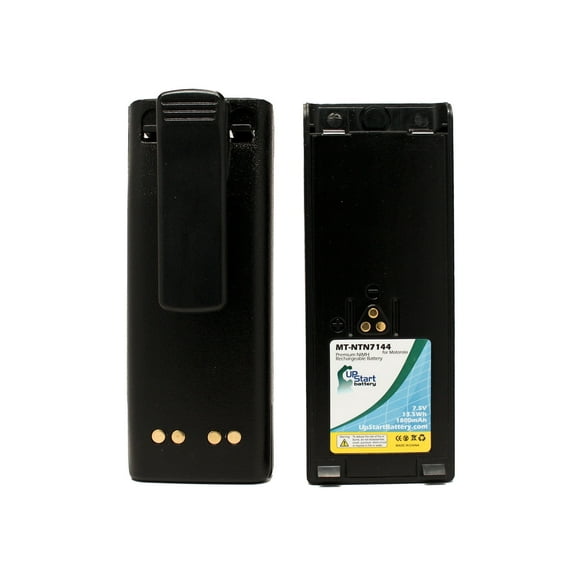 2x Pack - UpStart Battery Motorola MTXLS Battery - Replacement for Motorola NTN7144 Two-Way Radio Battery (1800mAh, 7.5V, NIMH)