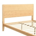 thumbnail image 4 of Euroco Mid-Century Queen Size Platform Bed, Bamboo Wood Bed for Bedroom, Natural, 4 of 9