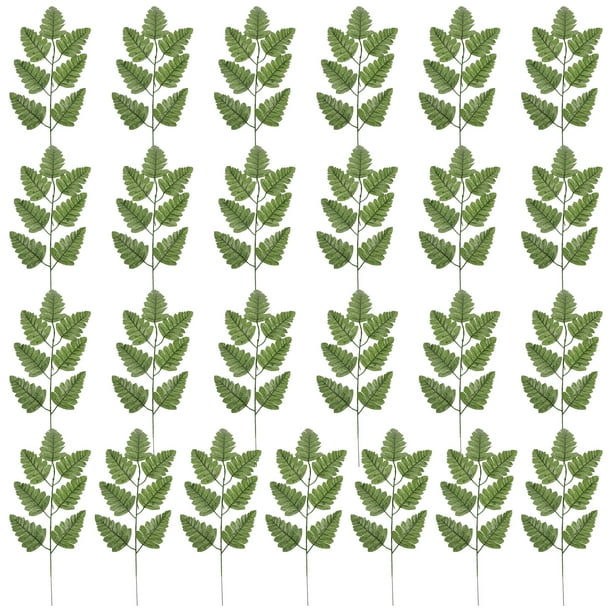 25pcs Hojas artificiales Plantas Adornos Partido Hojas decorativas para el hogar