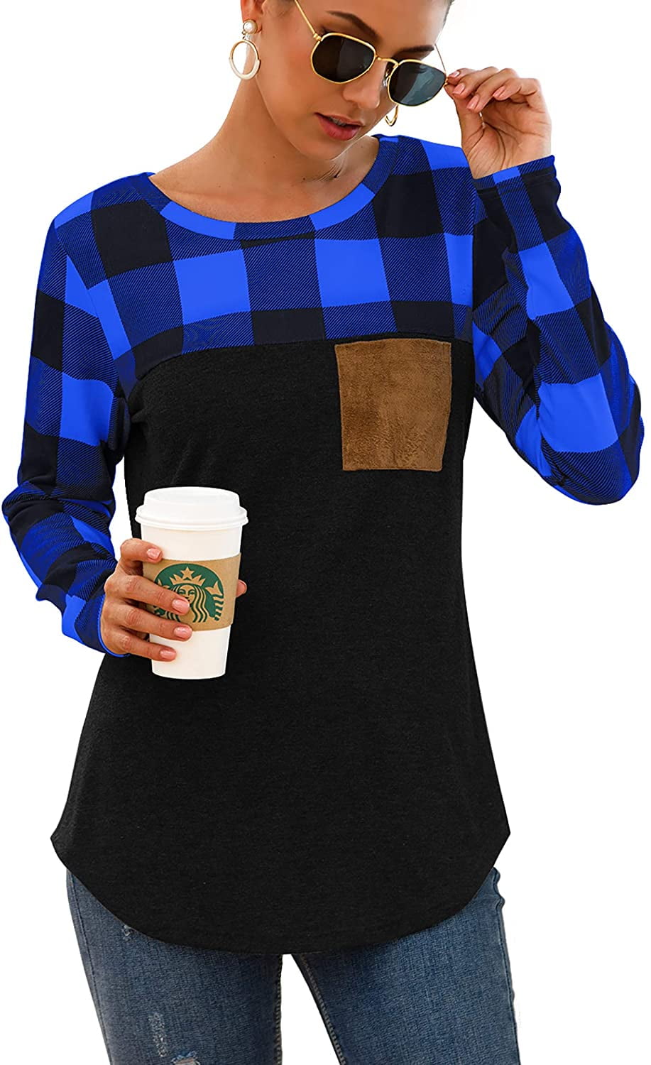 Long Sleeve Plaid Pullover 