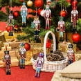 thumbnail image 2 of Soumake Nutcracker Soldier Pendant Wooden Nutcracker Hanging Ornament Painted Festive Decoration for Christmas Tree New Year Gifts Party Decor, 2 of 5