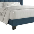 thumbnail image 6 of Castle Place Elegant Wingback Linen Upholstered Twin Bed, Blue, 6 of 8