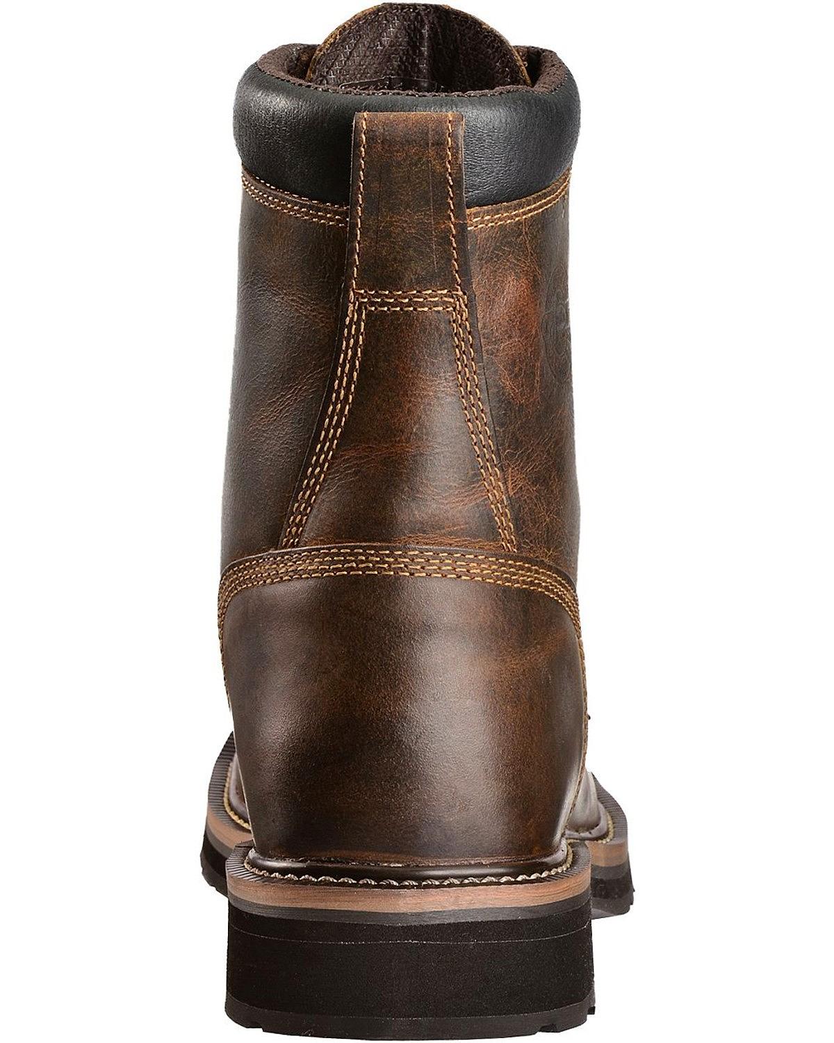 justin men's rugged tan stampede steel toe work boots