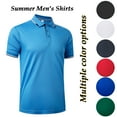 thumbnail image 4 of 5/10 Pack Mens Polo Moisture Wicking Short Sleeve Tshirts Summer Quick Dry Breathable Performance Athletic Golf Shirts Casual Workout Activewear Tops, 4 of 5