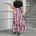 thumbnail image 6 of Youmylove Women's Summer 2025 Maxi Dress Ladies' Independence Day Printed Large Swing Dress Fashion Boho Long Casual Sundress Trendy Easter Dresses, 6 of 6