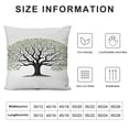 thumbnail image 5 of RUIYC Tree of Life Throw Pillow Cushion Cover,Old Leaves and Branches Ecology Themed Artwork, Decorative Square Accent Pillow Case,White Black, 5 of 5