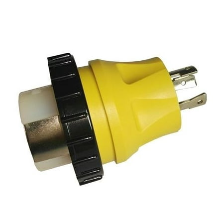 30 Marine Pole Mount Adapter - Marine 125/250v 50 Amp Female to 125v 30 Amp Male shore power pigtail adapter