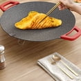 thumbnail image 4 of Barbecue Grill, Ongmies Korean Household Electric Baking Pan Roast Round Plug Electric Baking Pan Meat Pan Barbecue Oven Non Stick Stone Frying Pan 1350W and 220V, Baking Trays & Trays, 1X Baking Tray, 4 of 4