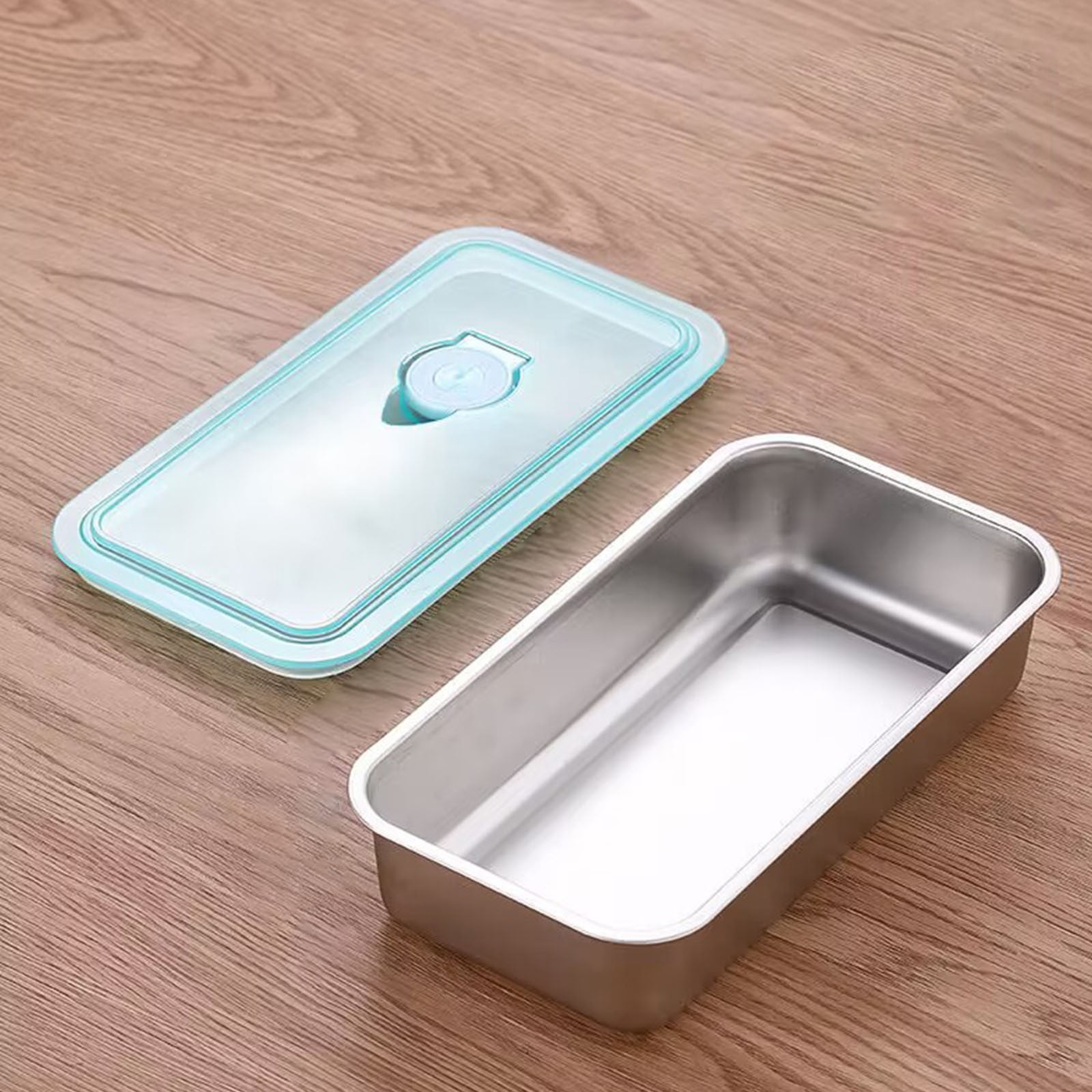 RHKT Stainless Steel Bento Box Extra Large Leak-Proof Lunch Box with Removable Divider BPA Free Dishwasher Safe Food Container for Adults Office,20*10.5*4cm,Stainless Steel,2PC,Box