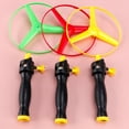 6pcs Flying Disc propeller Toys Kids Helicopter Pull String Flying ...