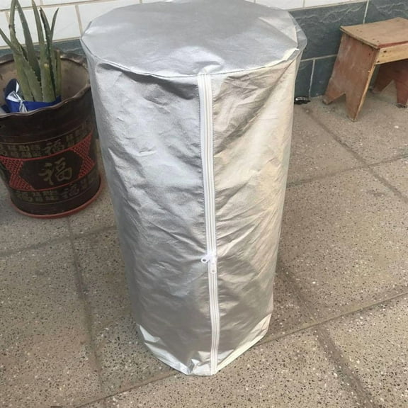 OFFIGAM Waterproof Gas Cylinder Cover Gas Tank Cover Silver Campers Backyard Storage 1 Set