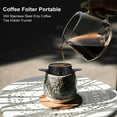 thumbnail image 4 of SGJHEQ Pour Over Coffee Maker Portable Stainless Steel Reusable Coffee Filter Mini Collapsible Paperless Serve 1 2 Cup Coffee Dripper Cup Travel Camping Backpacking Metal, 4 of 8