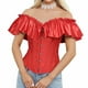thumbnail image 1 of Corsé vintage con tirantes y estampado de vendaje para mujer, top de poliéster moldeador, 1 of 9