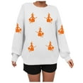 thumbnail image 4 of TTUHYWXI Halloween Sweatshirts for Women Cute Ghost Graphic Pullver Tops Crewneck Long Sleeve Oversized Sweaters (White, S), 4 of 6