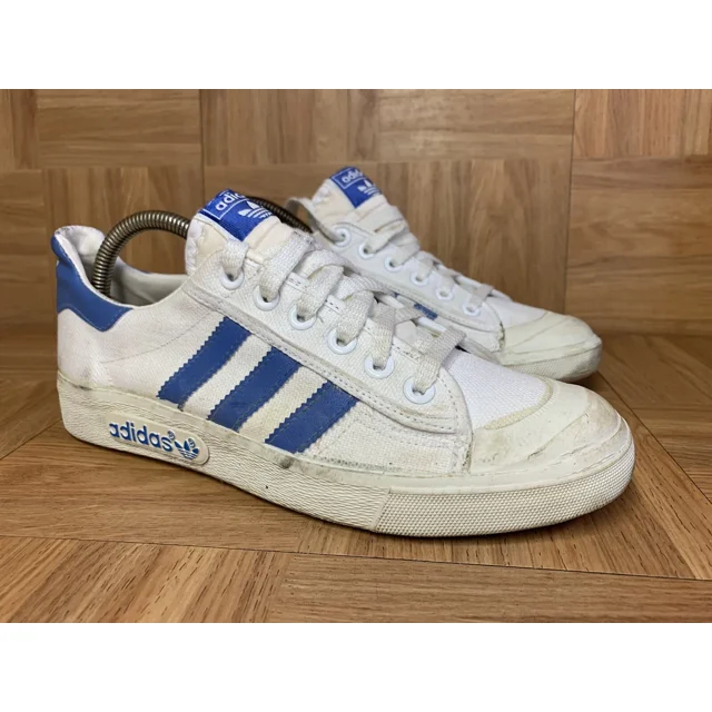 Vintage?? Adi - das Halfshells Made in Taiwan Sz 8 Men's Trainers White Blue Royal