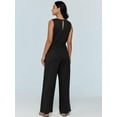 thumbnail image 5 of Womens Jumpsuits Fall Outfits 2023 New Casual Fashion Clothes Sleeveless Wide Leg Long Pants Romper, 5 of 6