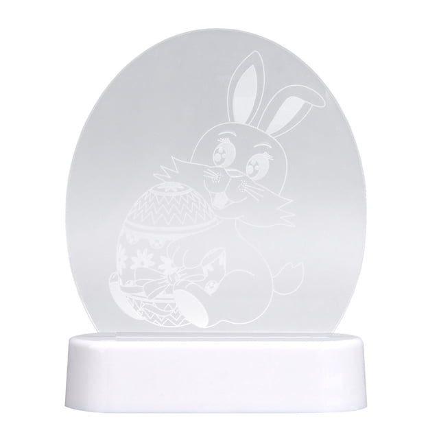 Luz nocturna 3D de conejito Jadeshay Adornos de Pascua Eficiencia maximizada