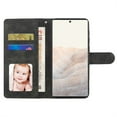 thumbnail image 4 of Jiahe Cover For Google Pixel 6A 6.1 inch Wallet Case,Shockproof Kickstand Card Slots Protector with Wrist Strap Flip Leather Cover,Black, 4 of 8