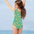 thumbnail image 4 of SEANATIVE One Piece Swimsuit Girls Casual Banana Print Summer Sleeveless V Neck Bikini Size 3-4 Years Breathable Kids Beach Swimwear Girls, 4 of 7