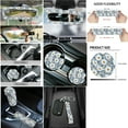 thumbnail image 4 of Jeiento Daisy Car Seat Covers Set of 14 Pcs, Auto Steering Wheel Cover Seatbelt Pad Handbrake Cover Set Rearview Mirror Cover Coasters Keychains Universal Car Interior Protector Accessory, 4 of 6