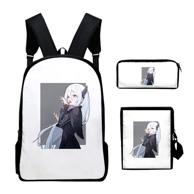 Set de mochila escolar de anime con impresión 3D para niños, 3 piezas Different Life