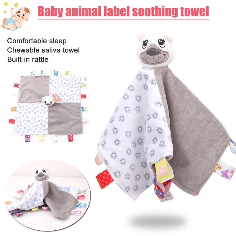 Soft Bubble Comforter Taggie Taggy Security Blanket Baby Gift Shower 35x35cm 