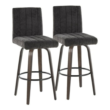 LumiSource Hank 30" Fixed-Height Barstool - Set of  2