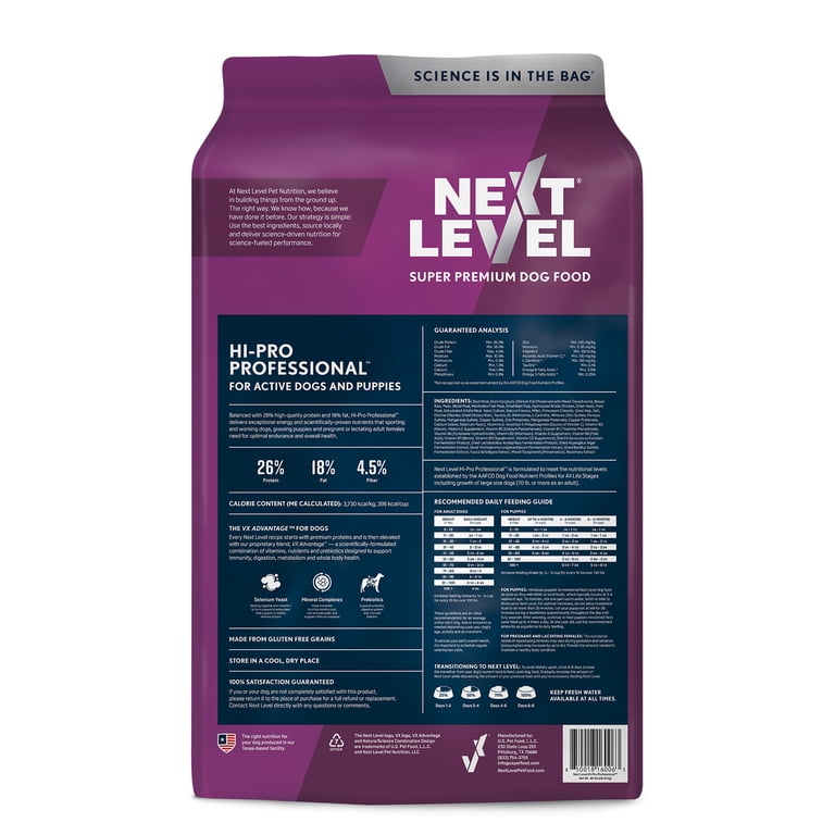 Next Level Hi-Pro Dry Dog Food, 40 lbs. Bag - Walmart.com