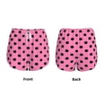 thumbnail image 3 of Yiaed Rose red polka dots Print Women's Running Shorts with Liner 3 Zipper Pockets Elastic Workout Athletic Gym Yoga Shorts-X-Large, 3 of 7