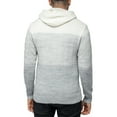 thumbnail image 2 of X RAY JEANS Mens Color Blocked Hooded Sweater, Oatmeal White, S, 2 of 5