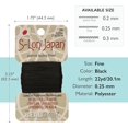 thumbnail image 3 of The Beadsmith S-Lon Japan – Fine Polyester Thread – Black Color, .25mm Diameter, 22 Yards per Card – Needle-Free Stringing, Easy to Thread Beads – Ideal for Knotted Jewelry, Pearls and DIY Crafts, 3 of 6