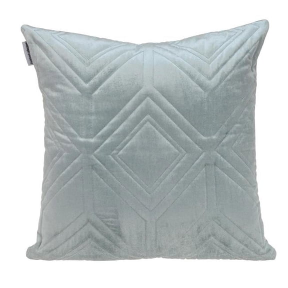 Parkland Collection Reta Transitional Quilted Gray Throw Pillow