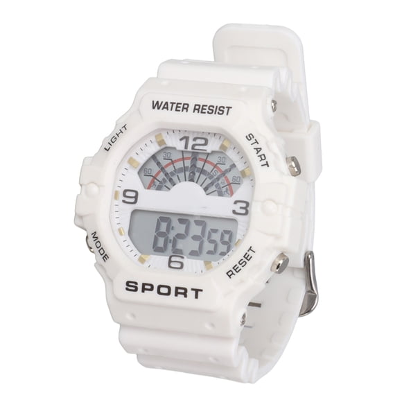 Men's Digital Chronograph Strap Watch, WR50M WaterproofAlarm Luminous Running Second Timer Watch