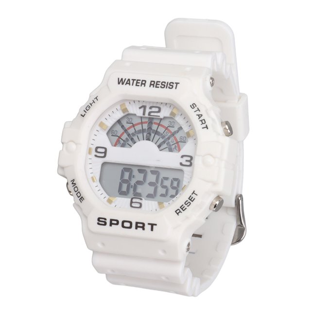 Men's Digital Chronograph Strap Watch, WR50M WaterproofAlarm Luminous Running Second Timer Watch