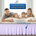 thumbnail image 5 of HNB Store Wrap Around Bed Skirt 14" inch Drop Easy Care Microfiber Made Bedskirts (Twin-Lilac), 5 of 6