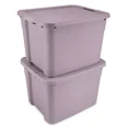 thumbnail image 5 of 20 Gallon Portable Gray Storage Tote with Secure Lid Stackable Utility Tub with Ergonomic Handles Heavy-Duty Plastic Bin for Garage Home Basement Attic Organization, 5 of 6