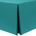 thumbnail image 1 of Ultimate Textile Shantung - Majestic 8 ft. Fitted Tablecloth (30"W x 96"L x 30"H) Turquoise Blue, 1 of 3