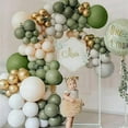 thumbnail image 4 of PartyWoo Sage Green Balloons, 100 pcs Boho Green Balloons Different Sizes Pack of 18 Inch 12 Inch 10 Inch 5 Inch Matte Green Balloons for Balloon Garland Balloon Arch as Party Decorations, Green-F11, 4 of 5